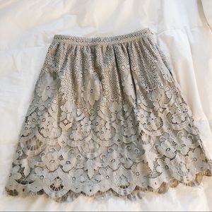 Gray lace skirt